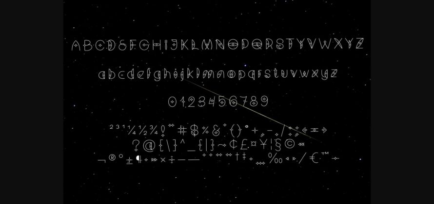 Shooting Star Font Poster 7