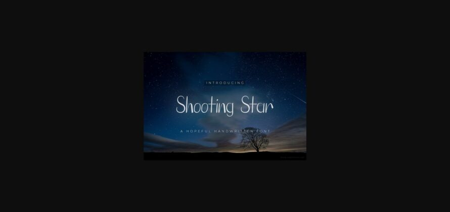 Shooting Star Font Poster 3