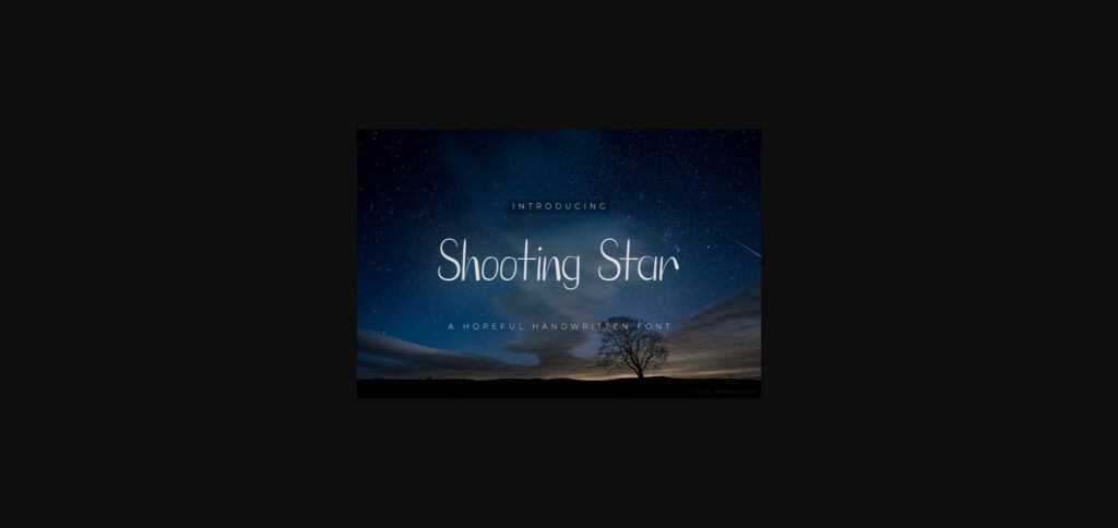 Shooting Star Font Poster 1