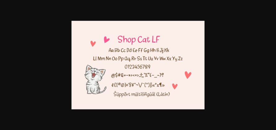 Shop Cat Lf Font Poster 4