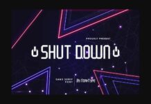 Shut Down Font Poster 1