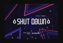 Shut Down Font Poster 1