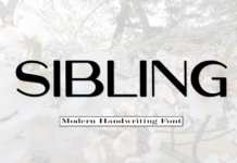 Sibling Font Poster 1