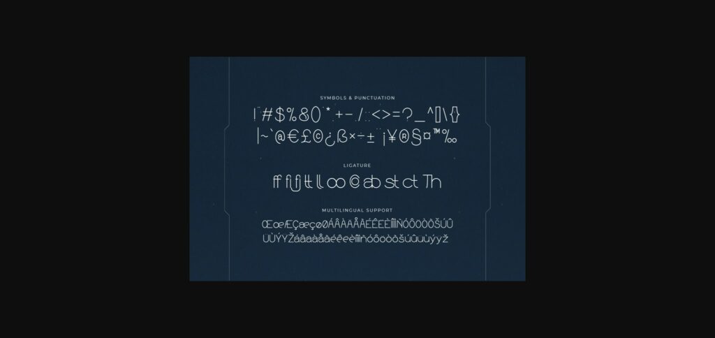 Side in Space Font Poster 5