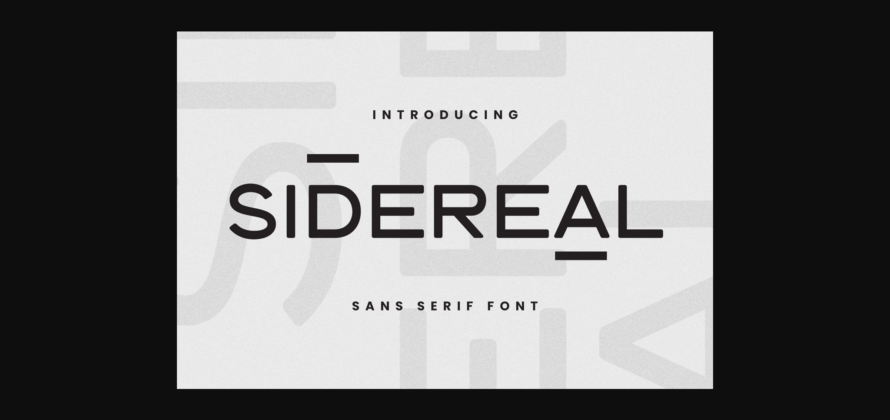 Sidereal Font Poster 3