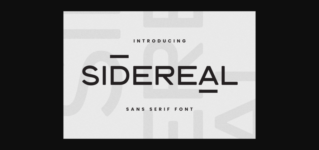 Sidereal Font Poster 1