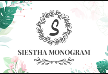 Siestha Monogram Font Poster 1