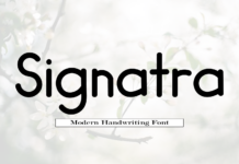 Signatra Font Poster 1