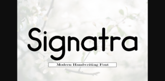 Signatra Font Poster 1