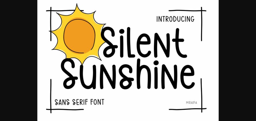 Silent Sunshine Font Poster 3