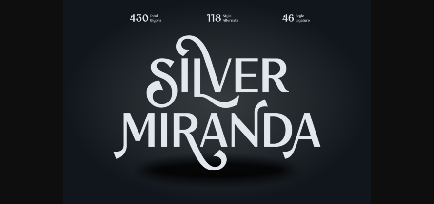 Silver Miranda Font Poster 3