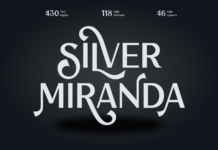 Silver Miranda Font Poster 1