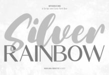 Silver Rainbow Font Poster 1