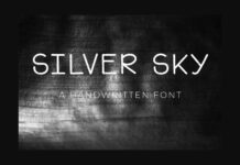 Silver Sky Font Poster 1