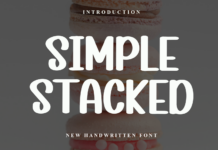 Simpel Stacked Font Poster 1