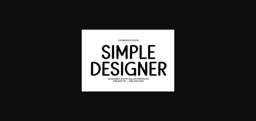 Simple Designer Font Poster 3