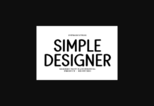 Simple Designer Font Poster 1
