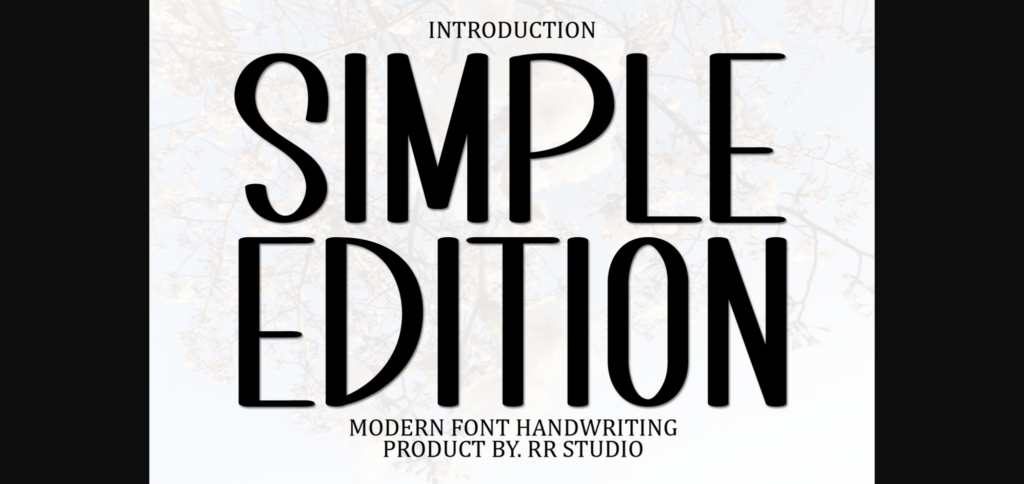 Simple Edition Font Poster 3