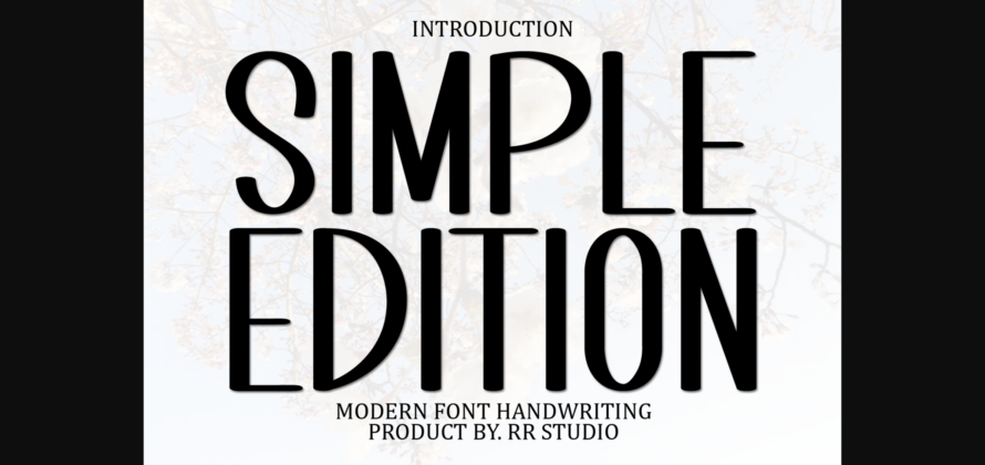 Simple Edition Font Poster 1
