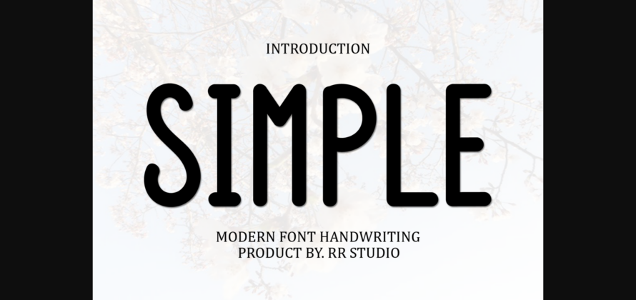 Simple Font Poster 3
