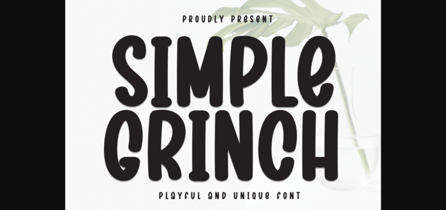 Simple Grinch Font Poster 3