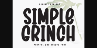 Simple Grinch Font Poster 1