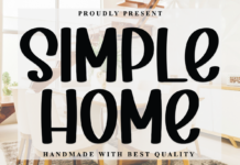 Simple Home Font Poster 1