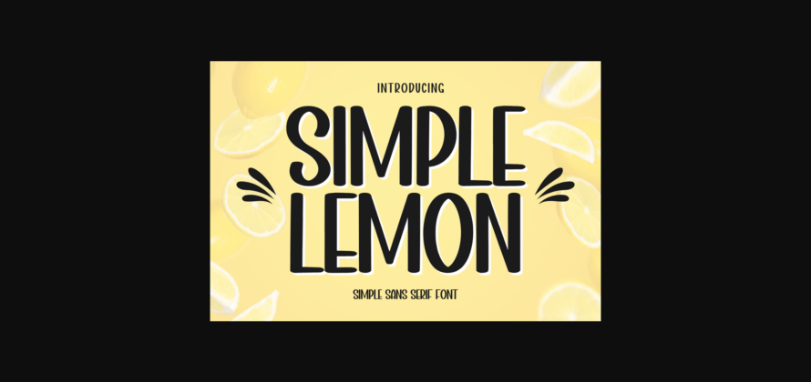 Simple Lemon Font Poster 3