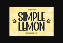 Simple Lemon Font Poster 1