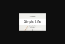 Simple Life Font Poster 1