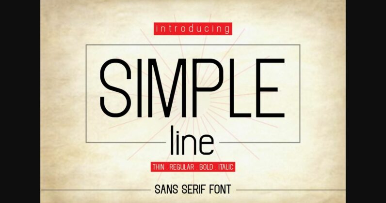 Simple Line Font Poster 3
