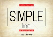 Simple Line Font Poster 1