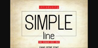 Simple Line Font Poster 1