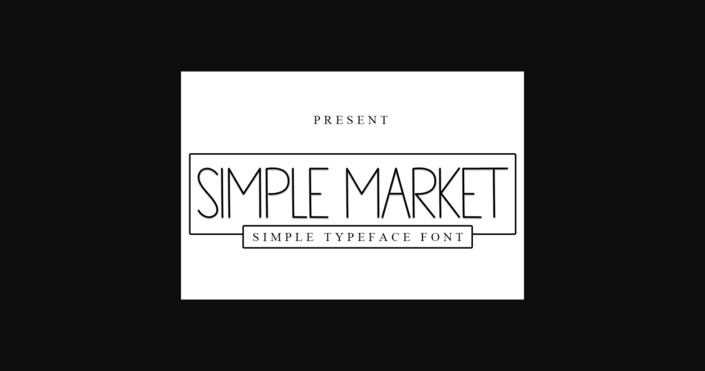 Simple Market Font Poster 3