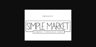 Simple Market Font Poster 1