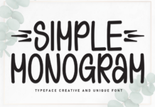 Simple Monogram Font Poster 1