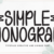 Simple Monogram Font