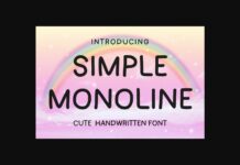 Simple Monoline Font Poster 1