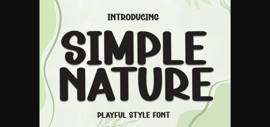 Simple Nature Font Poster 3