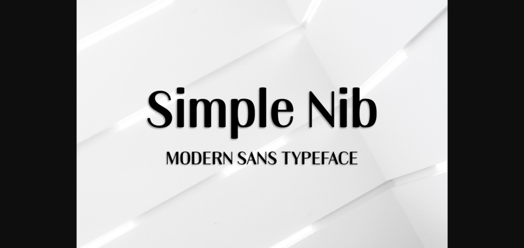 Simple Nib Font Poster 3