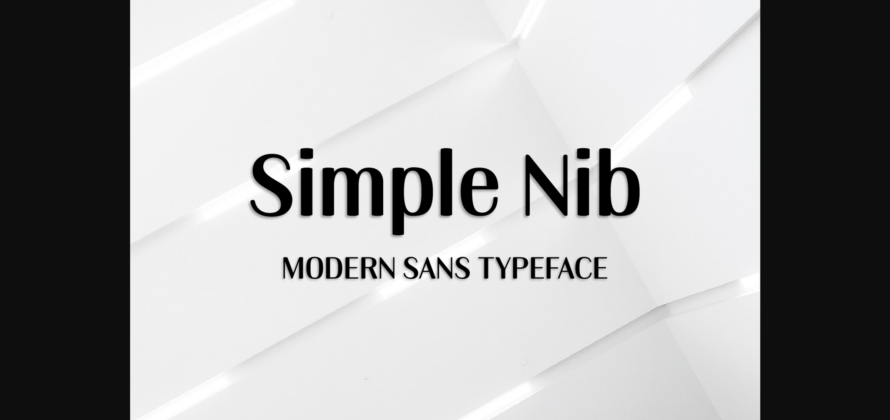 Simple Nib Font Poster 3