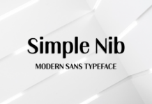 Simple Nib Font Poster 1