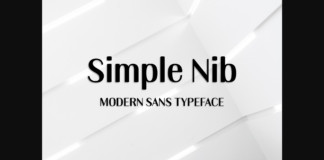 Simple Nib Font Poster 1