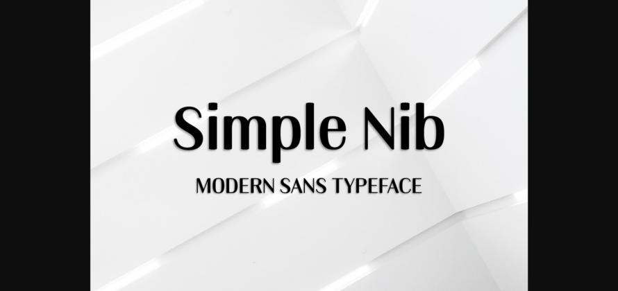 Simple Nib Font Poster 1