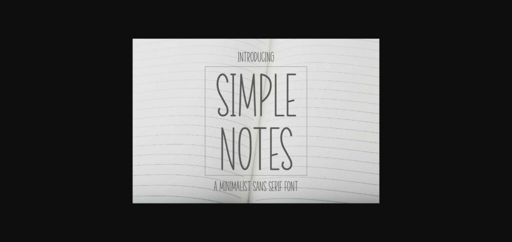 Simple Notes Font Poster 3