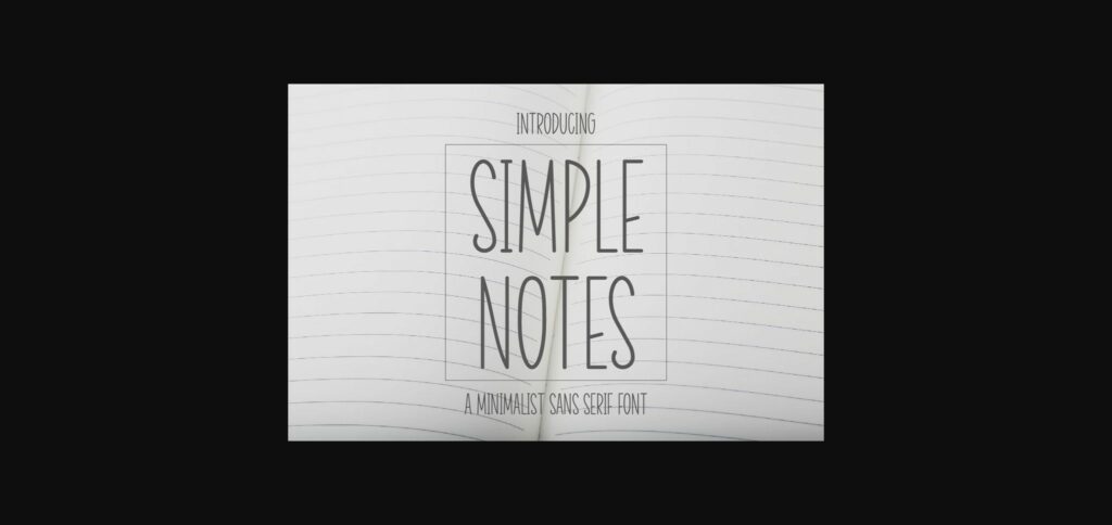 Simple Notes Font Poster 1