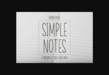 Simple Notes Font Poster 1