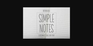 Simple Notes Font Poster 1