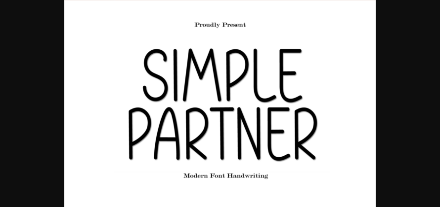 Simple Partner Font Poster 1