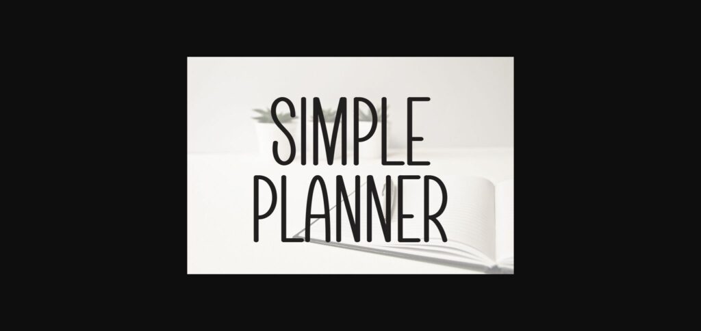 Simple Planner Font Poster 3